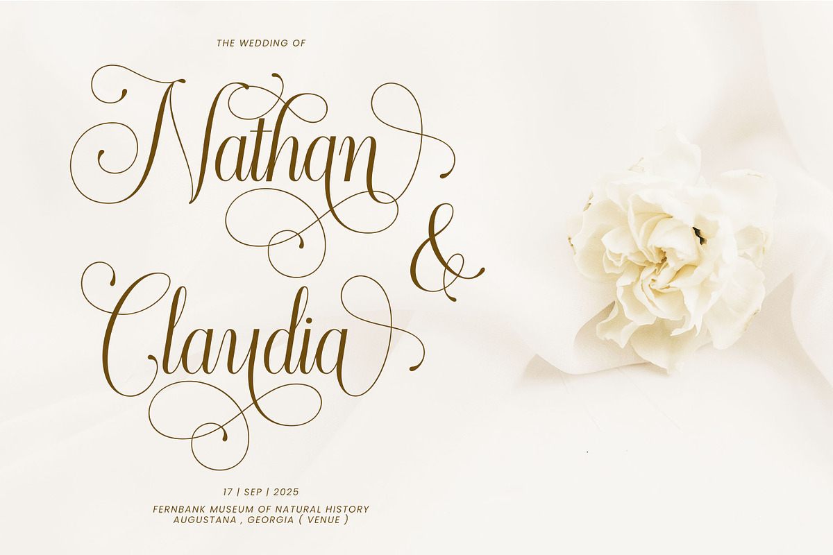 Morgalino - Wedding Script Font, a Script Font by Flawless And Co (Photo 3 of 10)