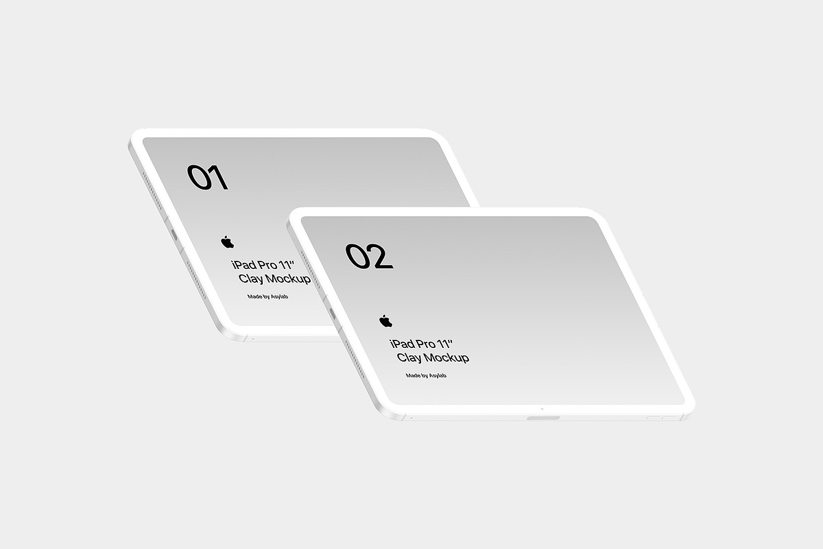 iPad Pro 11 - 21 Clay Mockups, an iPad Mockup by Asylab (Photo 23 of 56)