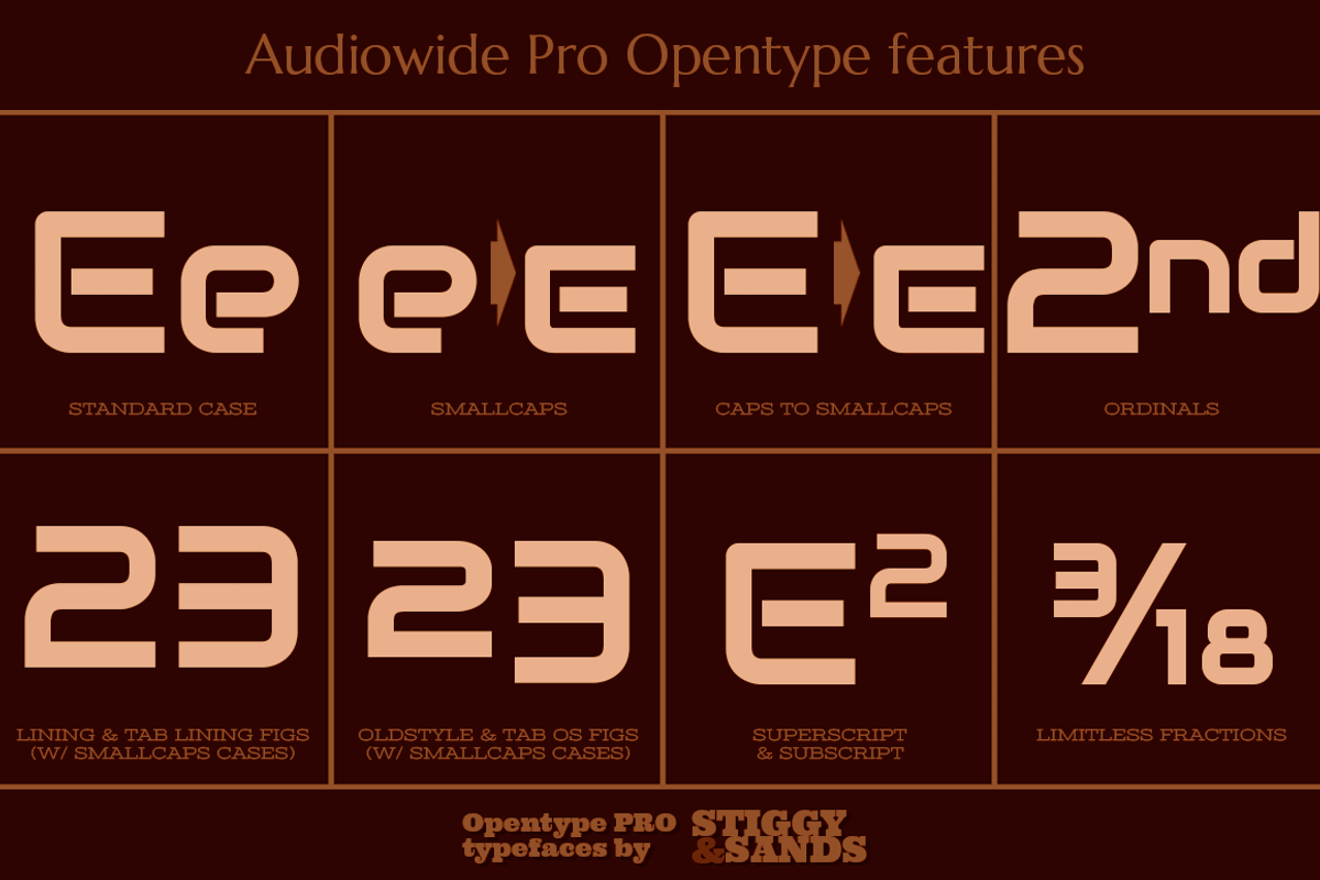 Audiowide Pro preview 8