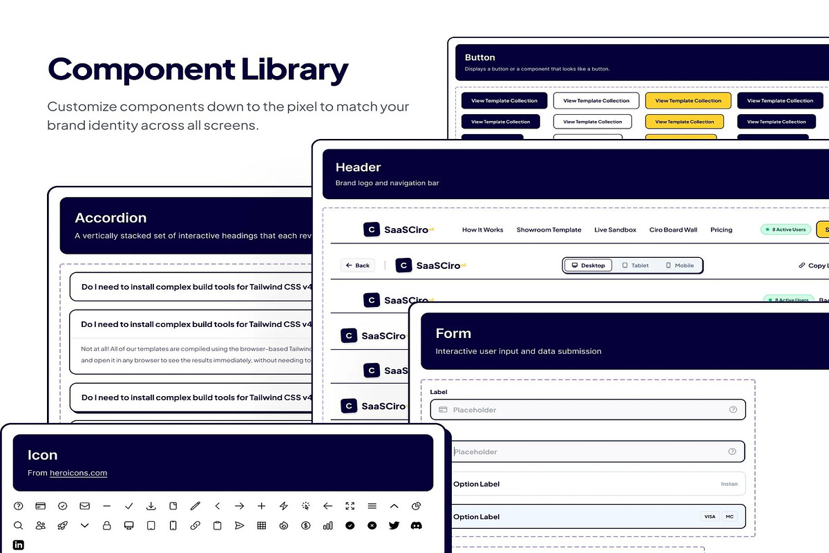 SaaSCiro Collaborative Marketplace, an UI Kit Template by Lumina_ui_ux202 (Photo 5 of 7)
