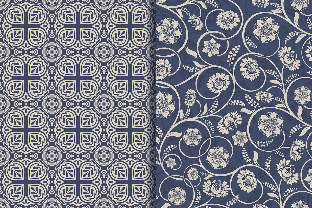 Set of 10 seamless pattern Baroque, a Pattern Graphic by NataLito (Photo 3 of 6)
