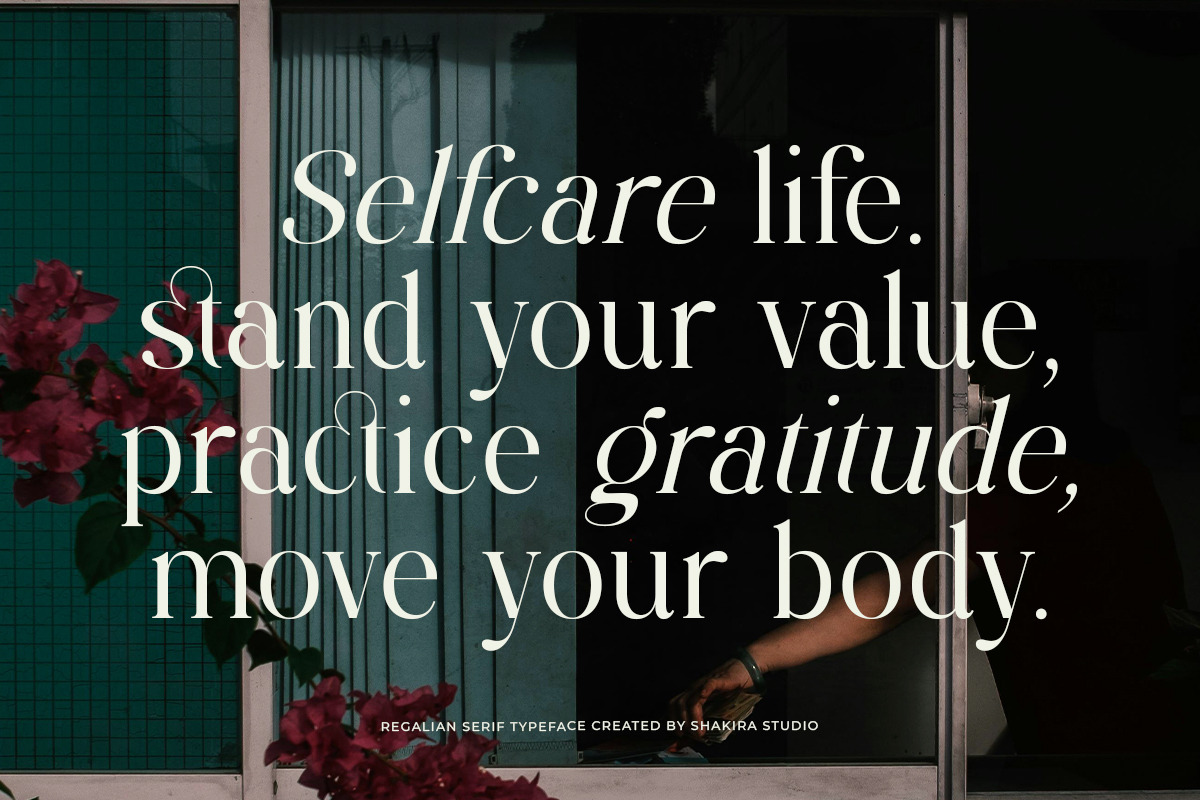 Elegant Luxury Serif - Regalian, a Serif Font by Shakira Studio (Photo 8 of 10)