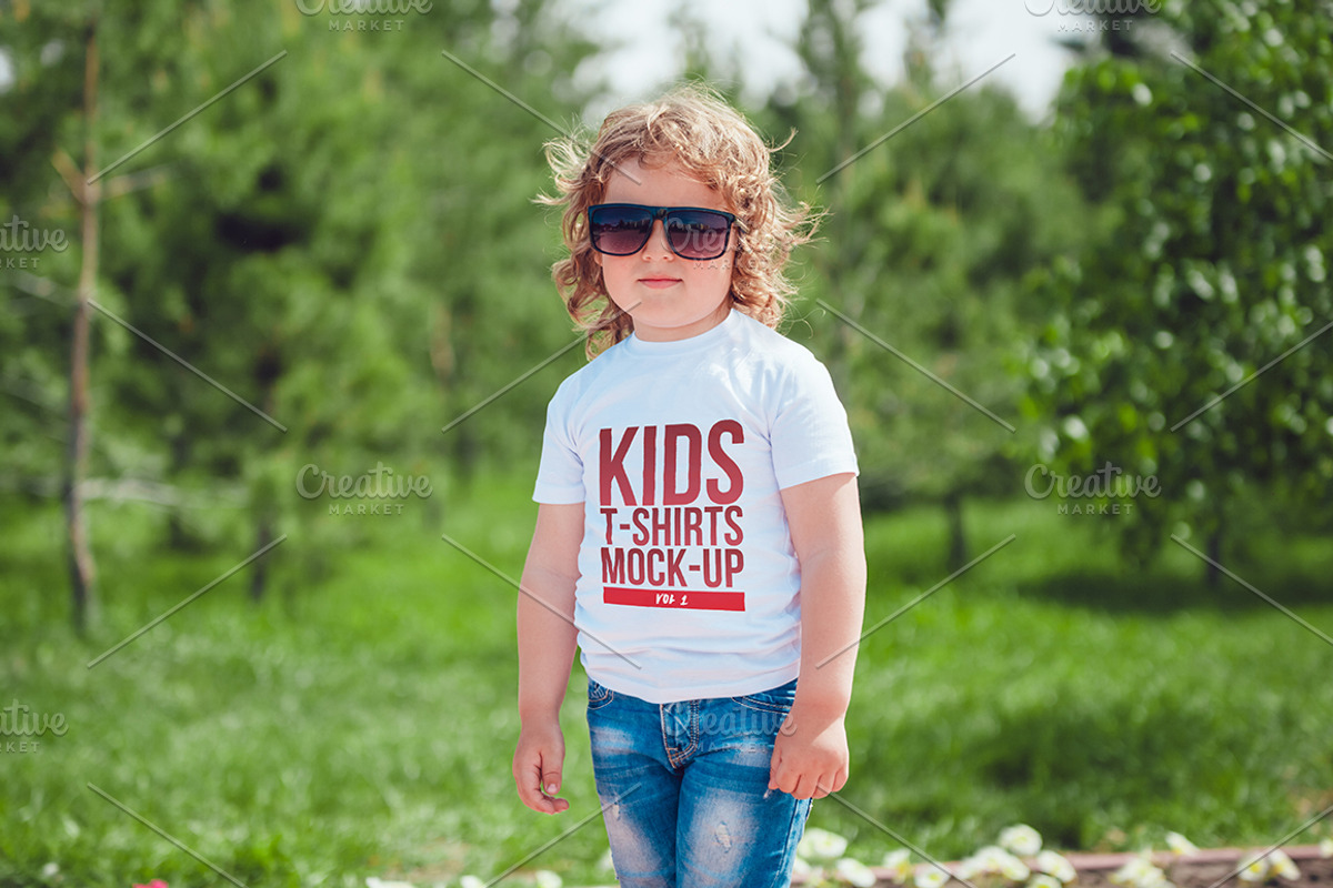 Kids T-Shirt Mock-Up Vol 1, a Shirt Mockup by Freeman Studio (Photo 6 of 10)