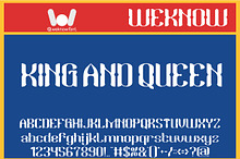 King and Queen font