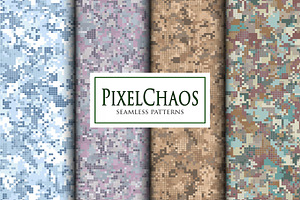 Pixel Chaos Digital Camo Patterns