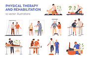 Physical therapy, rehabilitation set, a Healthcare Illustration by Good Studio (Thumbnail 1 of 9)