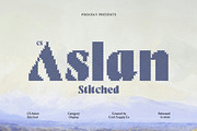 CS Aslan Stitched, a Sans Serif Font by Craft Supply Co. (Thumbnail 1 of 8)