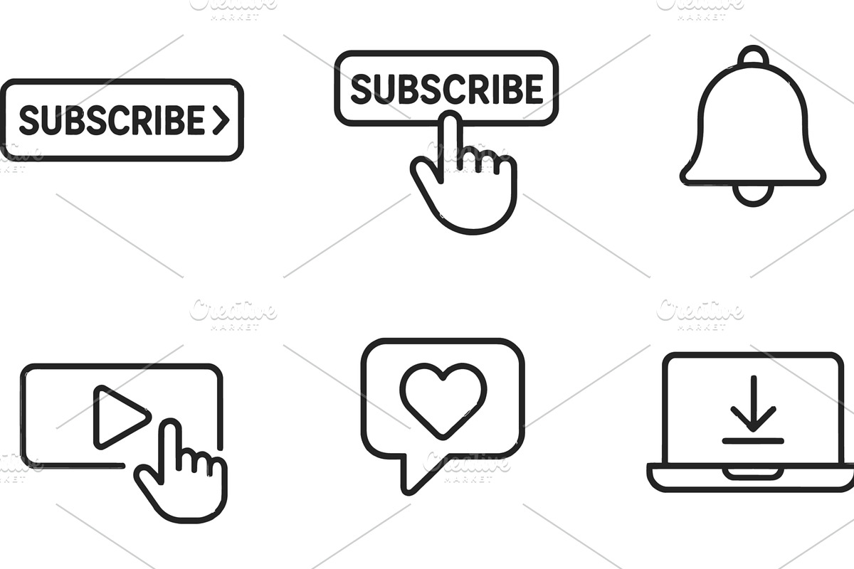 Vector illustration of line icons, a Technology Illustration by ZinetroN