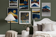 Modern golden landscape print poster, a Decorative Illustration by Muzi pear studio (Thumbnail 10 of 10)