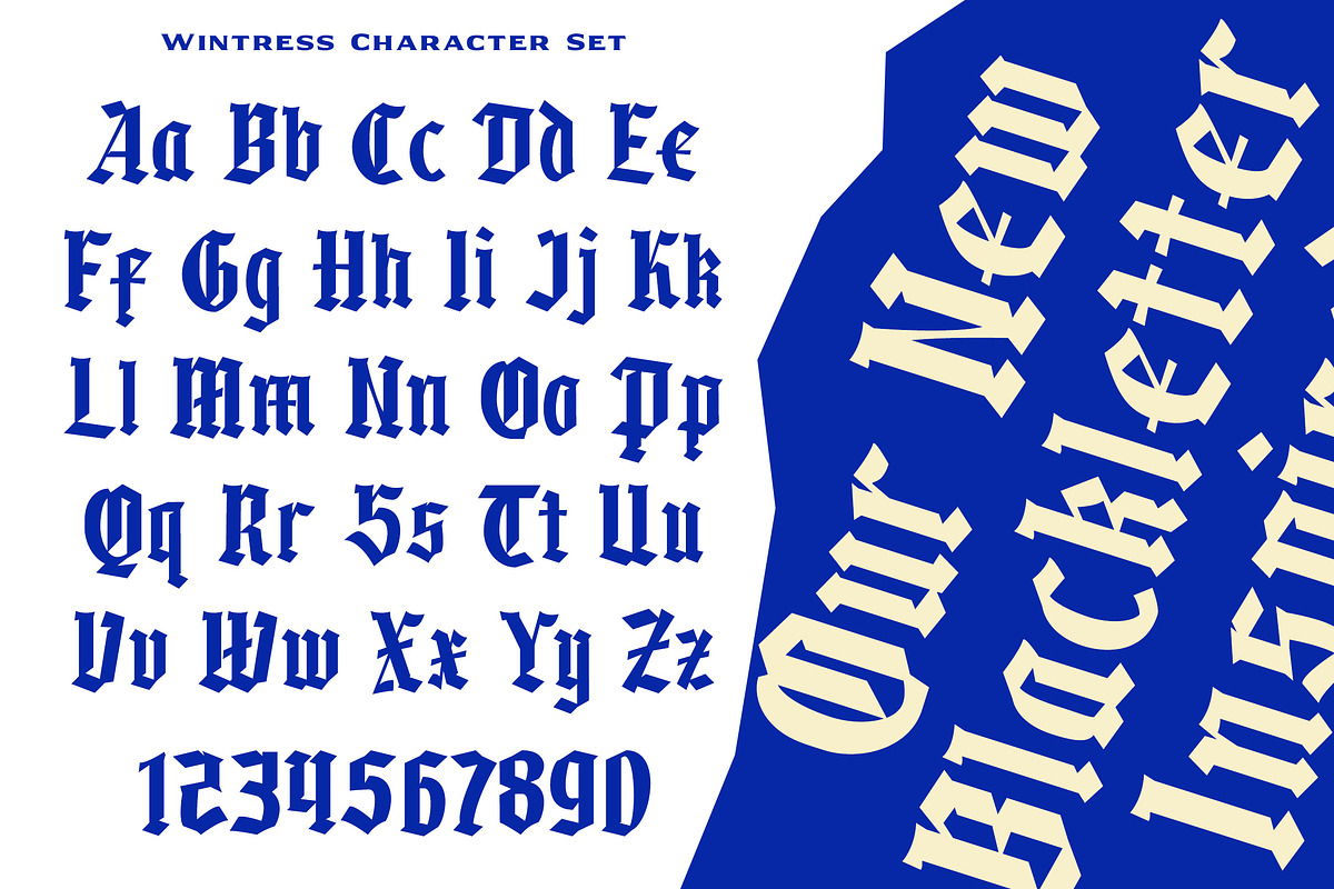 Wintress Blackletter, a Blackletter Font by Angin Studio (Photo 3 of 13)