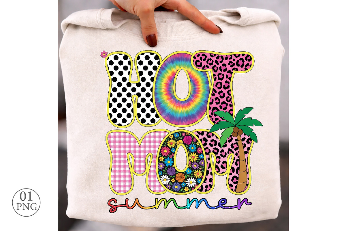 Hot Mom Summer Shirt PNG, an Illustration by Libby Wishes (Photo 4 of 4)