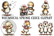 Whimsical Spring Chick Clipart, an Illustration by OK Design (Thumbnail 2 of 6)