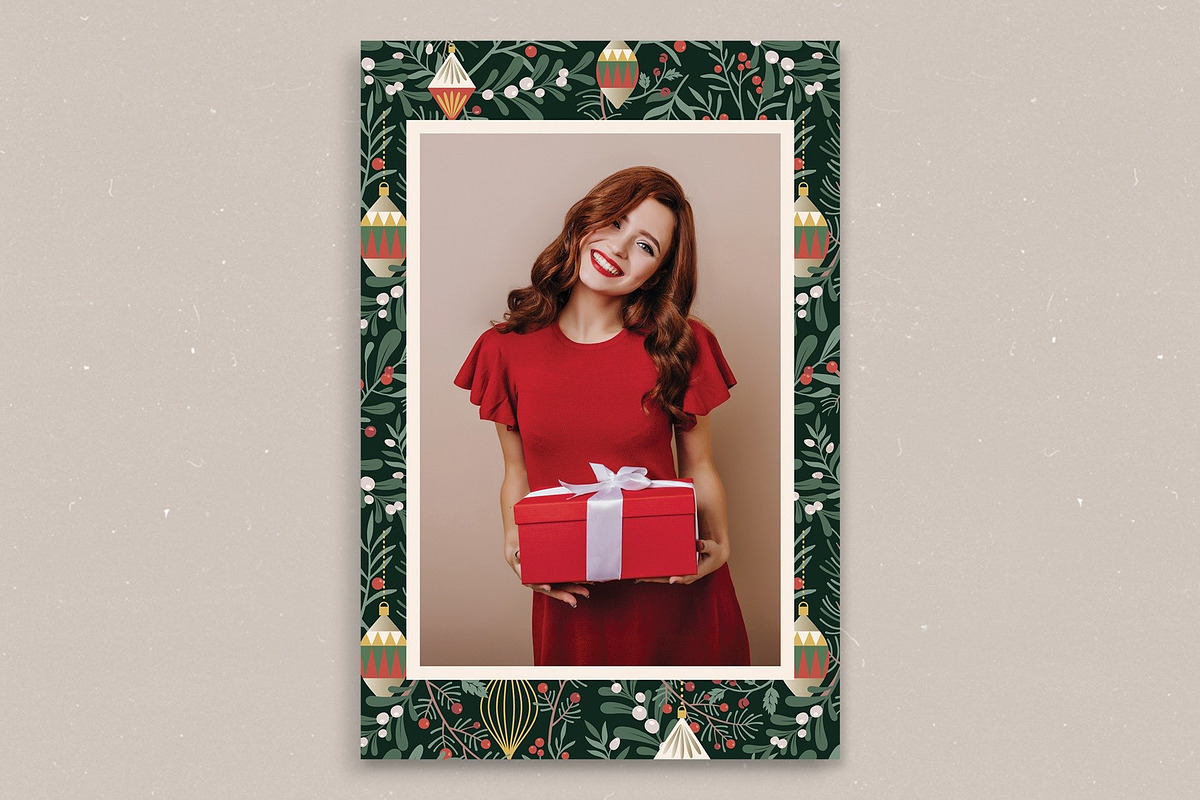 Christmas Photo Frame Template, a Flyer Template by DesignerCandies (Photo 5 of 5)