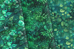 Emerald Forest Seamless Patterns