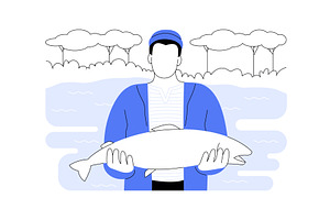 Good catch isolated cartoon vector, a Person Illustration by Visual Generation
