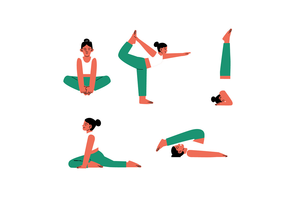 Character Woman Yoga Vol 2 Doodle, a Person Illustration by SLAB! Design (Photo 3 of 3)