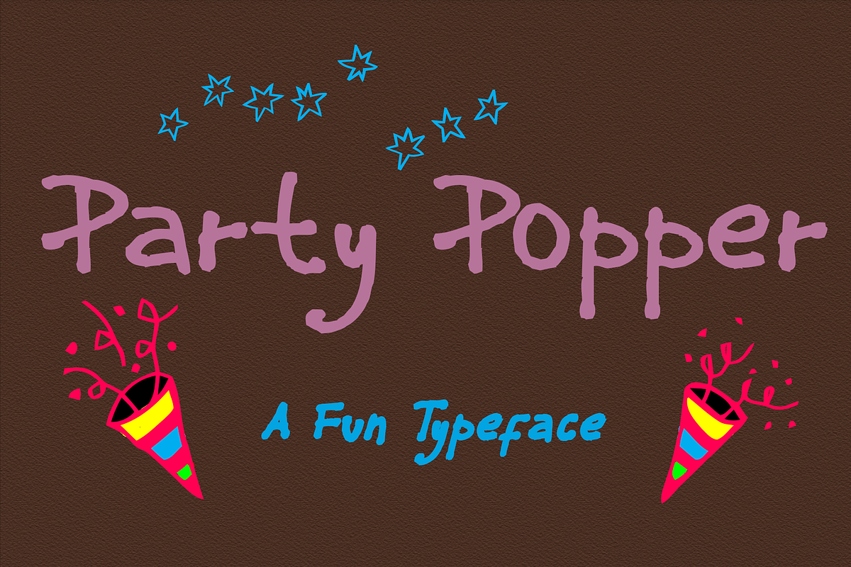 Party Popper - A Fun Typeface preview 5