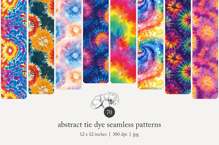 70 abstract tie-dye seamless pattern, a Pattern Graphic by Poppy Lane Studio