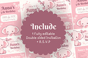 Birthday Party Canva Invitation, a Design Template by TemplateCastleStore (Thumbnail 3 of 6)