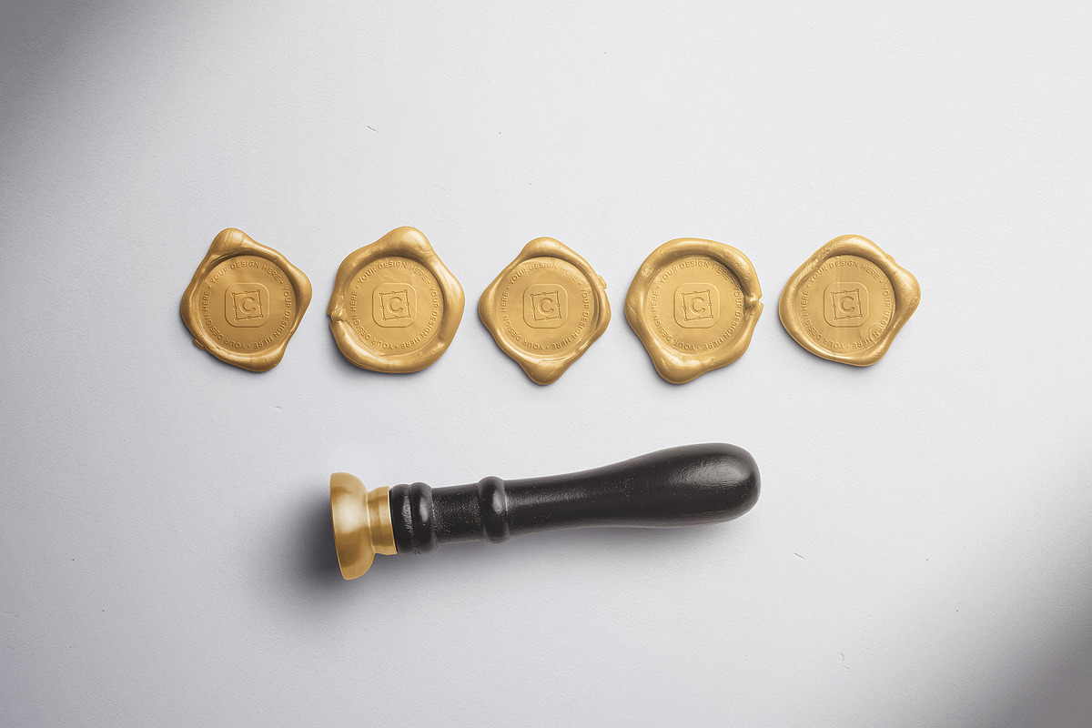 Metallic Wax Seal and Stamp Mockup, a Mockup by Custom Scene (Photo 10 of 11)