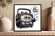 Black and White Mothers Day Clipart, an Illustration by DreamCafeArt (Thumbnail 5 of 6)