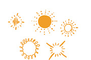 Doodle yellow sun collection, a Decorative Illustration by Anada Arty (Thumbnail 3 of 10)