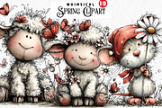Whimsical Spring Clipart, an Illustration by Watercolor design (Thumbnail 1 of 6)