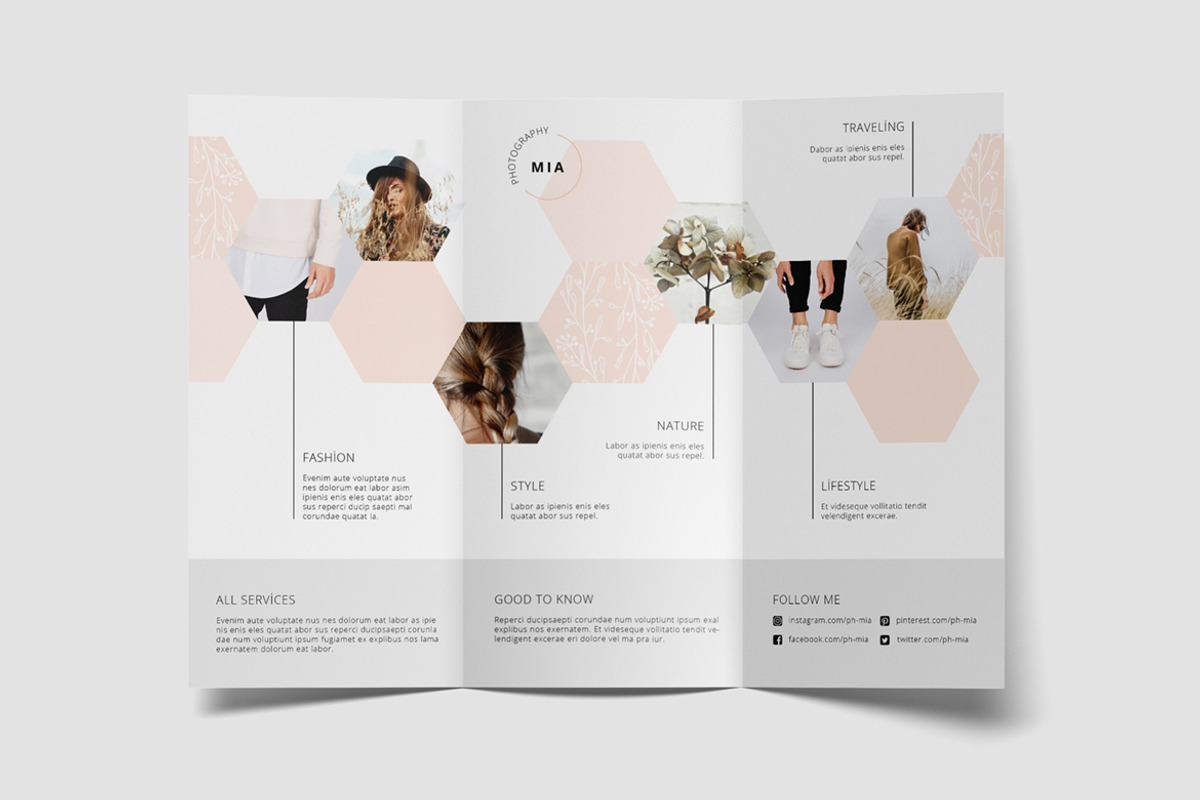 Trifold Brochure Hexagon Design, a Brochure Template by AgataCreate (Photo 7 of 8)