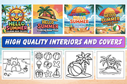 Bold & Easy Hello Summer Coloring, a Seasonal Illustration by Neon Studio (Thumbnail 2 of 3)
