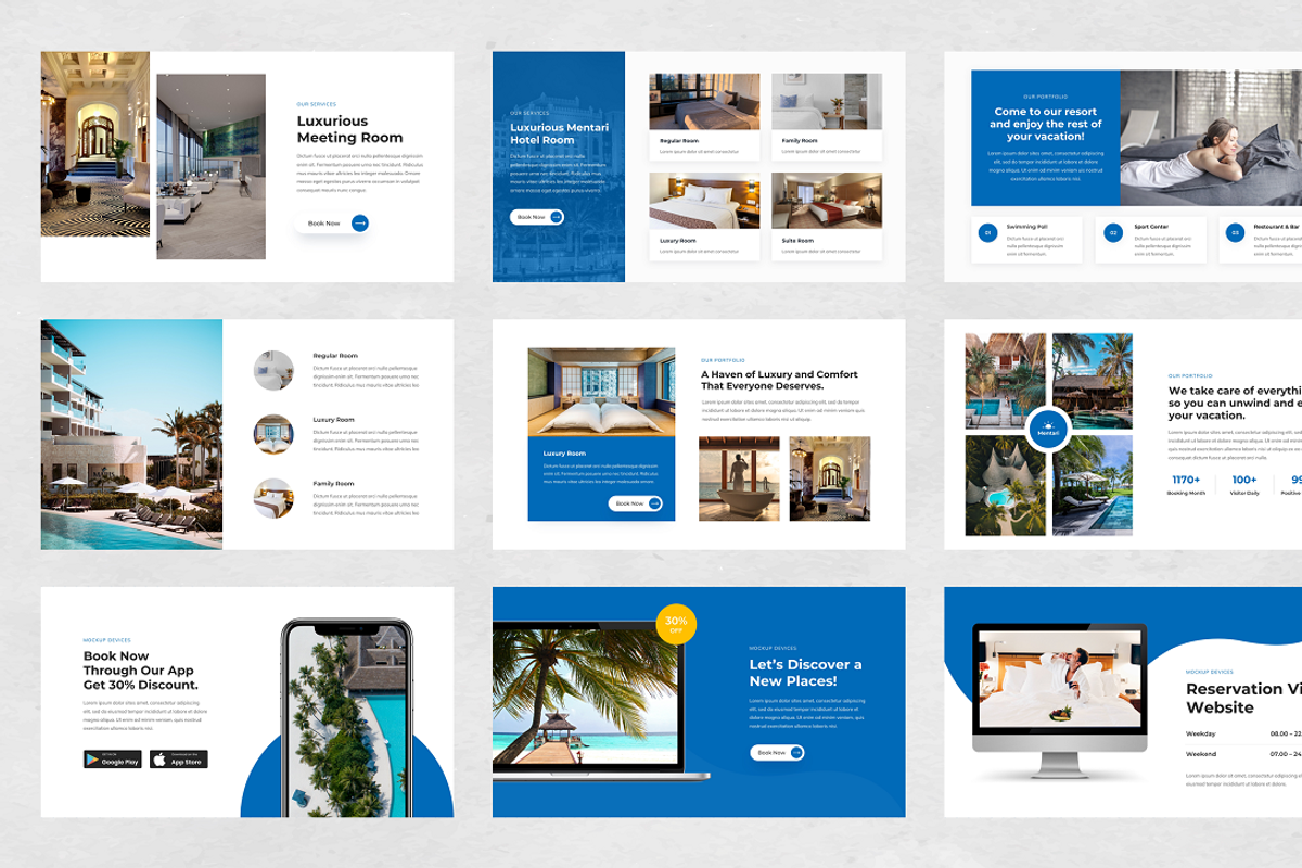 Mentari Hotel & Resort Google Slide, a Presentation Template by Biwarastudio (Photo 4 of 5)