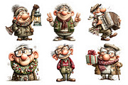 Retro Christmas Grandpa Clipart, an Illustration by Libby Wishes (Thumbnail 5 of 7)