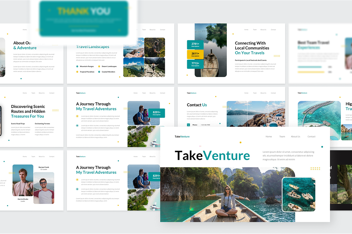 Travel & Adventure PowerPoint, a Presentation Template by SquidPixey (Photo 4 of 6)