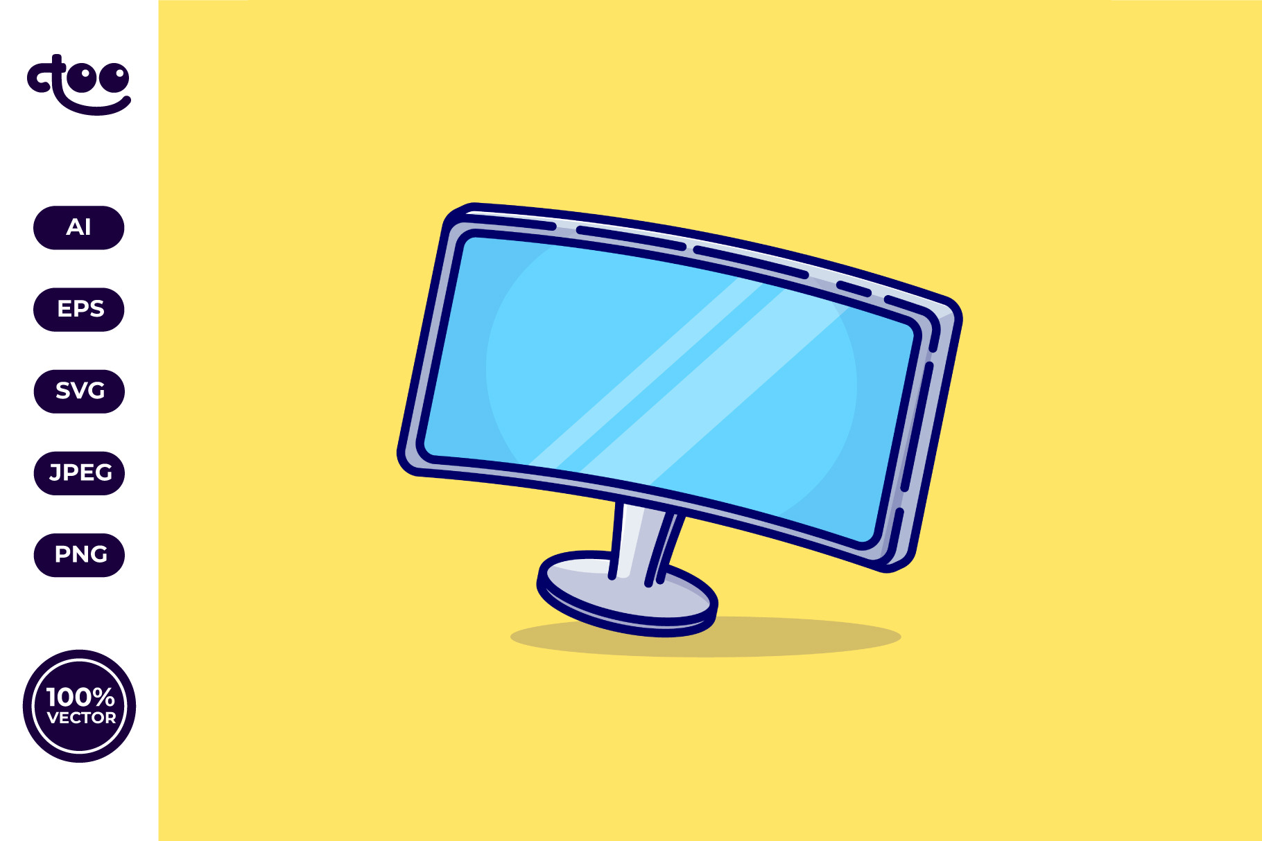 monitor-simple-cartoon-vector
