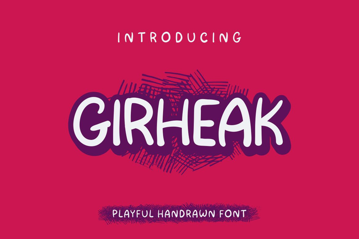 Girheak - Playful Handrawn Font, a Script Font by Ary_ngeblur (Photo 1 of 3)