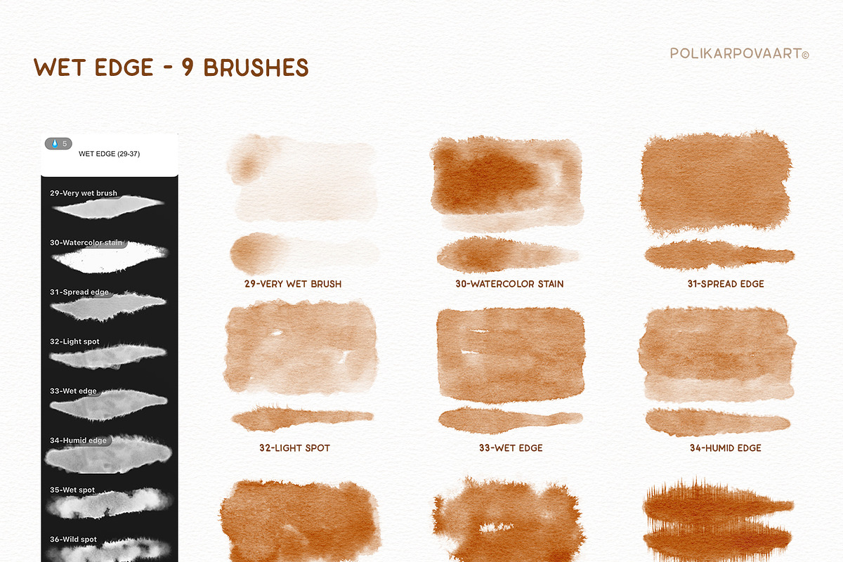 Art Watercolor - Brushes & Canvases, a Brush Add-On by polikarpovaart (Photo 10 of 16)