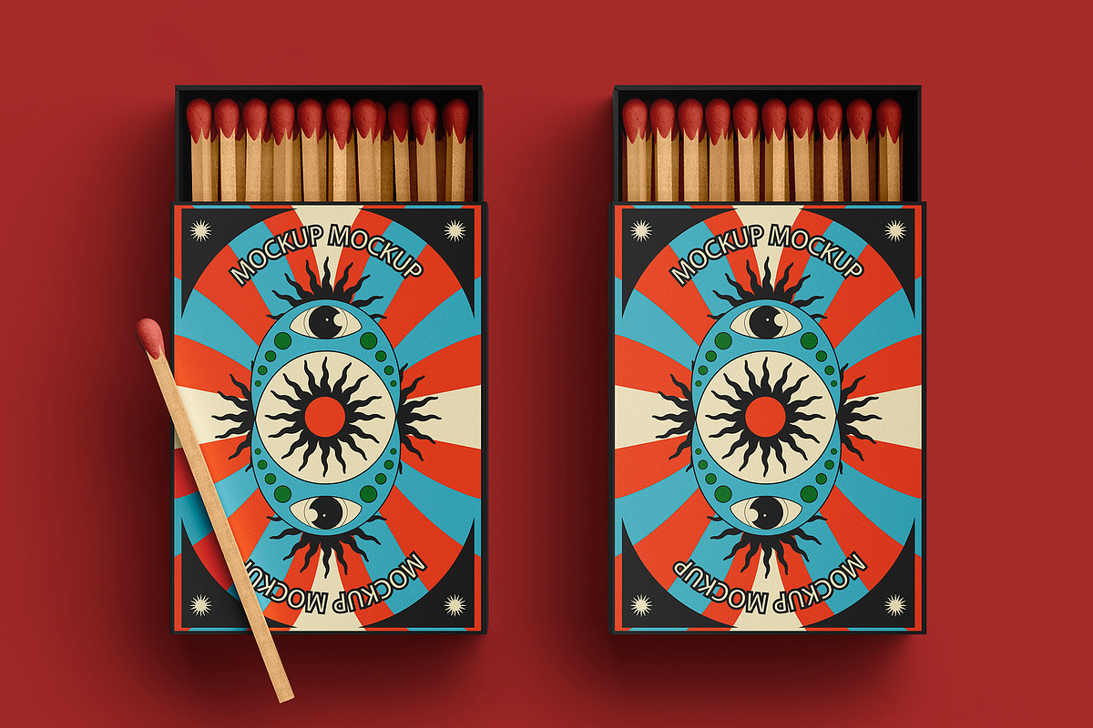 Match Box Mockup Set, a Packaging Mockup by ForgeDesign (Photo 9 of 10)