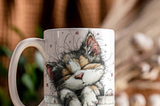 Whimsical Cat Birthday Clipart Set, an Illustration by one-touch (Thumbnail 4 of 16)