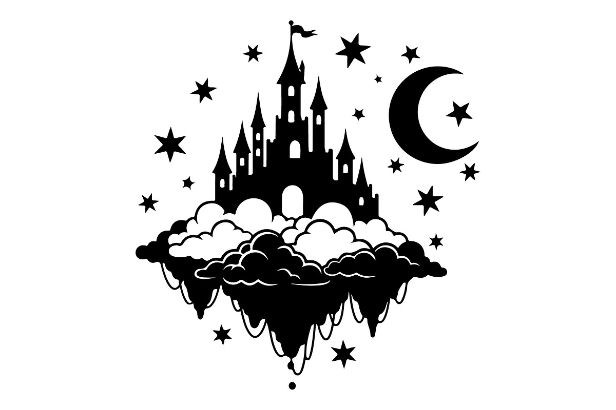Fantasy Castle Cloud Moon Bundle, an Object Illustration by Gaye Art (Photo 15 of 30)