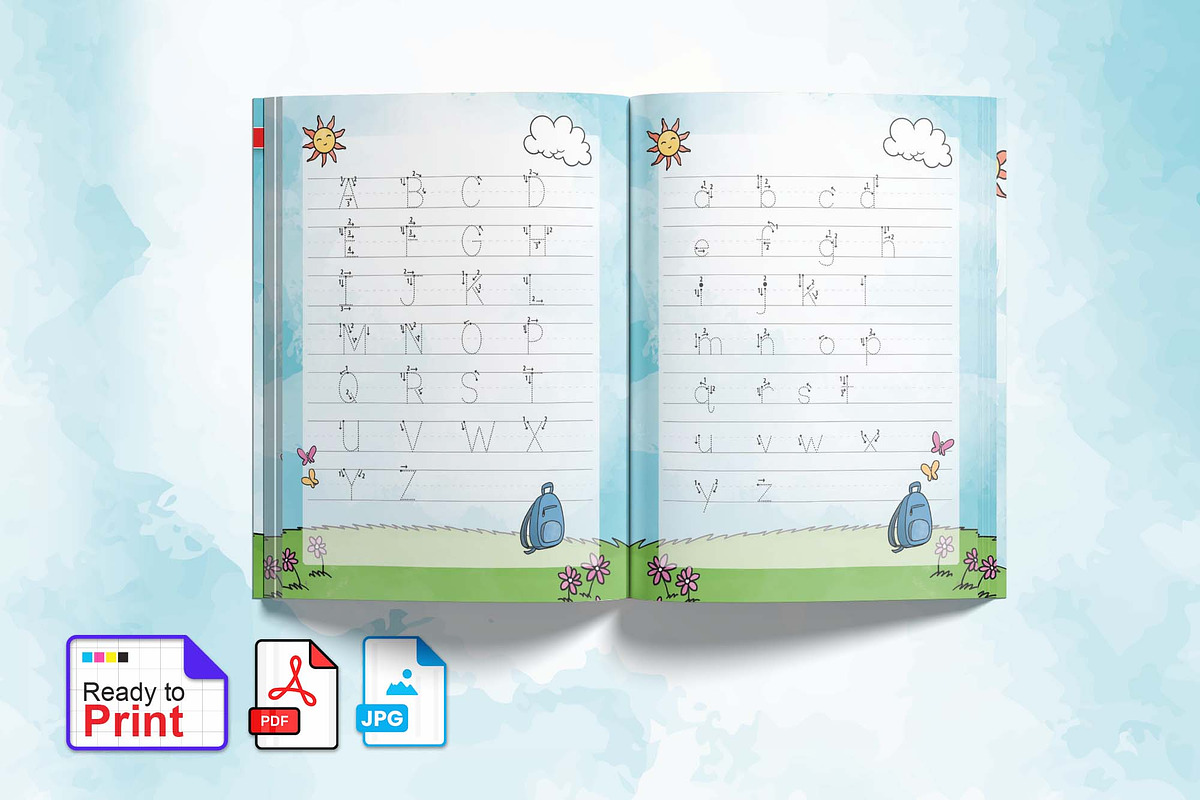 Handwriting Workbook for Kids, a Stationery Template by Graphic Template (Photo 2 of 3)