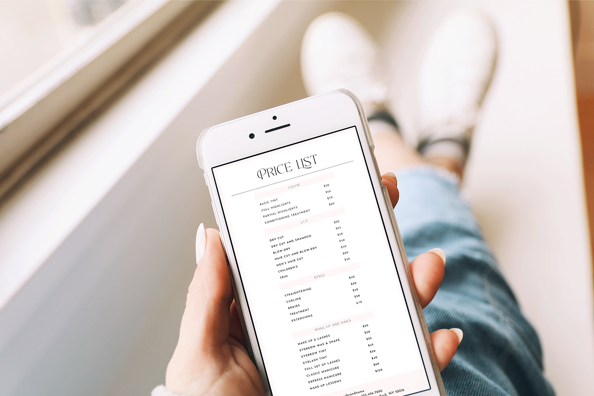 Price list for Canva template, a Social Media Template by Hellohastore (Photo 2 of 8)
