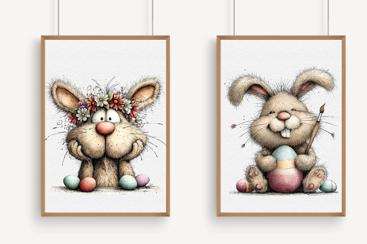 Whimsical Easter Animals Clipart, a Graphic by Libby Wishes (Photo 4 of 4)