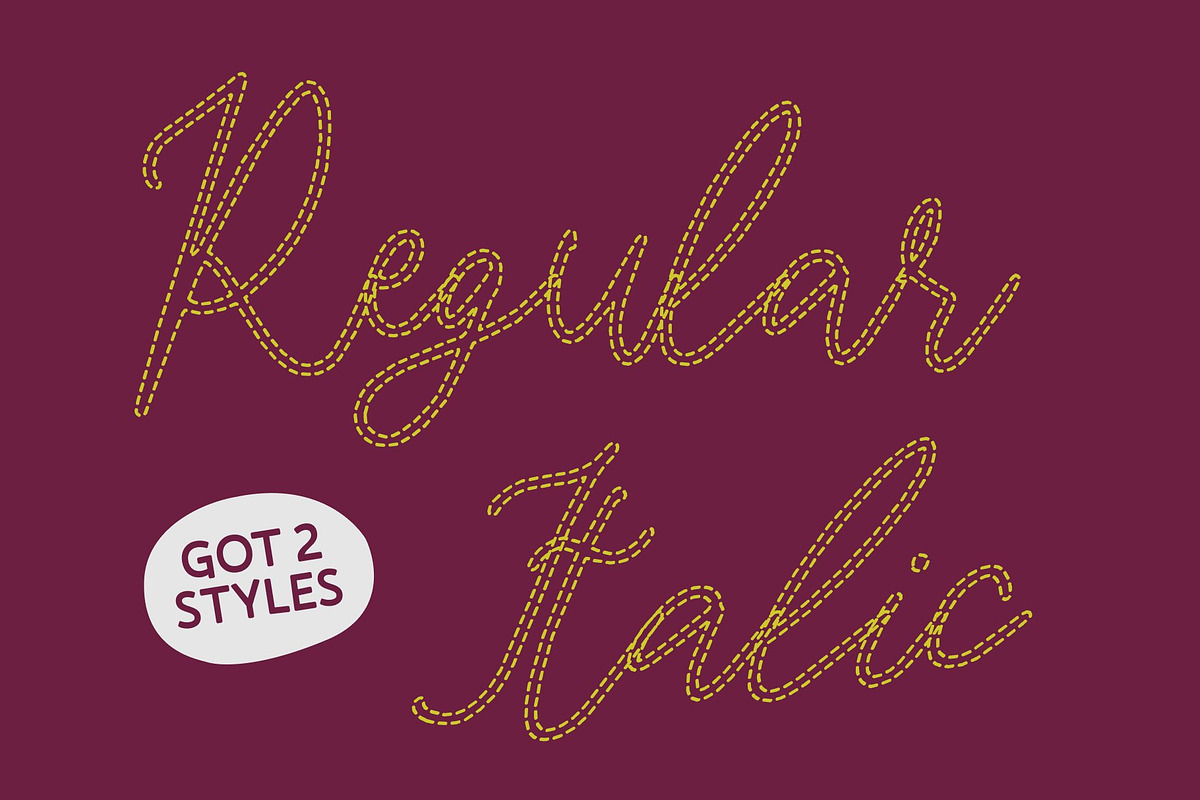 Gilkey Dashed, a Script Font by Craft Supply Co. (Photo 3 of 8)