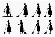 Cleaning Woman Silhouette SVG Set, a Work Illustration by Gfx Expert Team (Thumbnail 2 of 3)