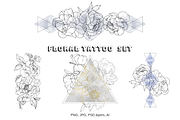 Floral Tattoo Set, an Object Graphic by VictoriaKStudio (Thumbnail 1 of 6)