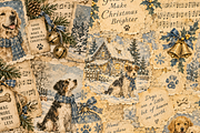 Dogs Christmas Junk Journal Pages, a Background Graphic by Markicha Art (Thumbnail 4 of 5)
