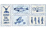 Hand drawn Amalfi coast postage, a Food Illustration by Zimages (Thumbnail 1 of 3)