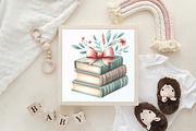 Sage Coquette Bow Book Stack Clipart, an Illustration by CraftArtStudio (Thumbnail 6 of 6)