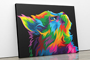 Cat colorful rainbow vector artwork, an Animal Illustration by weervector (Thumbnail 1 of 2)