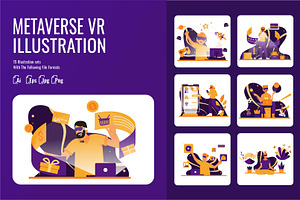 Metaverse VR - Flat Illustration, a Technology Illustration by SlideFactory