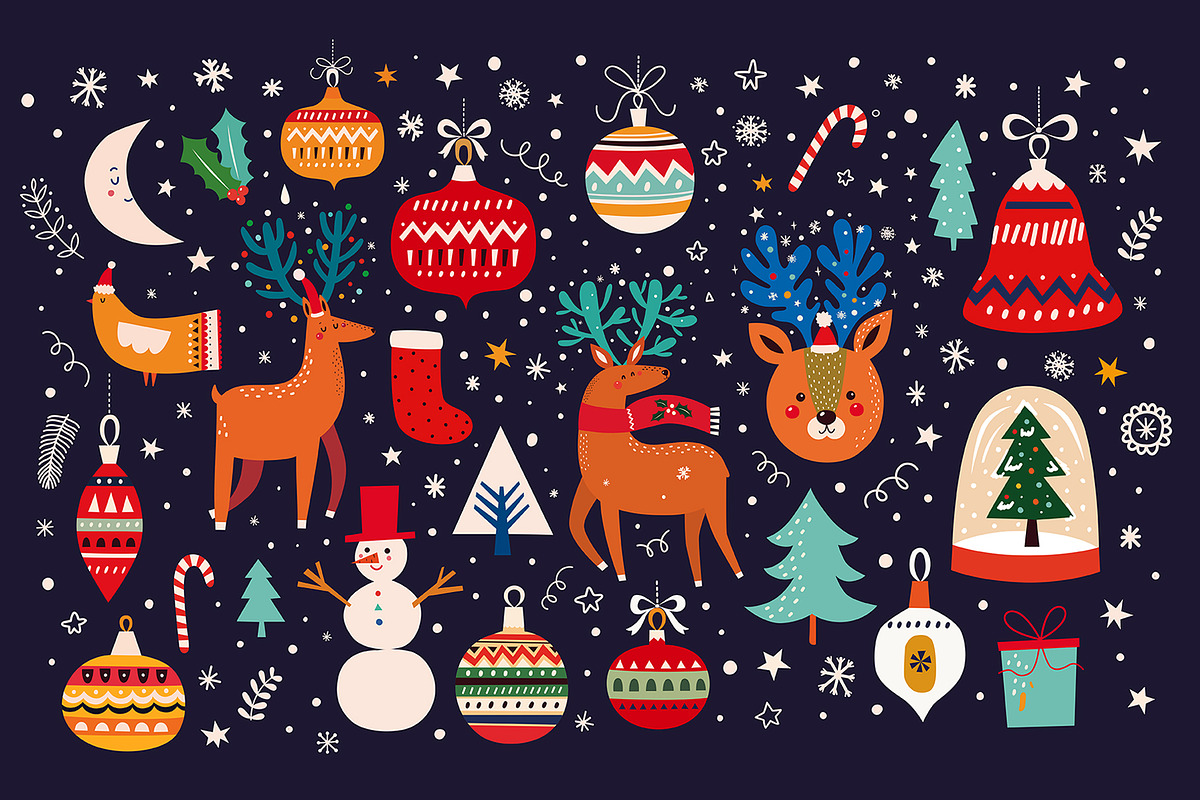 Merry Christmas collection, a Seasonal Illustration by MoleskoStudio (Photo 9 of 22)